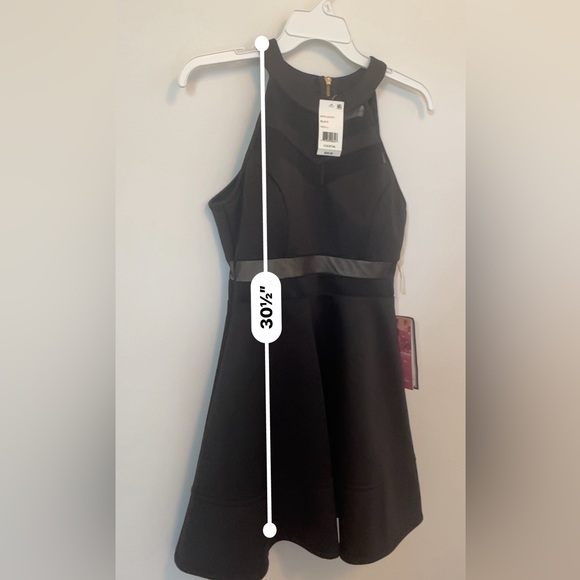 Emerald Sundae Black Halter Dress w/ Sheer Panels, Size Small NWT - Picture 6 of 9